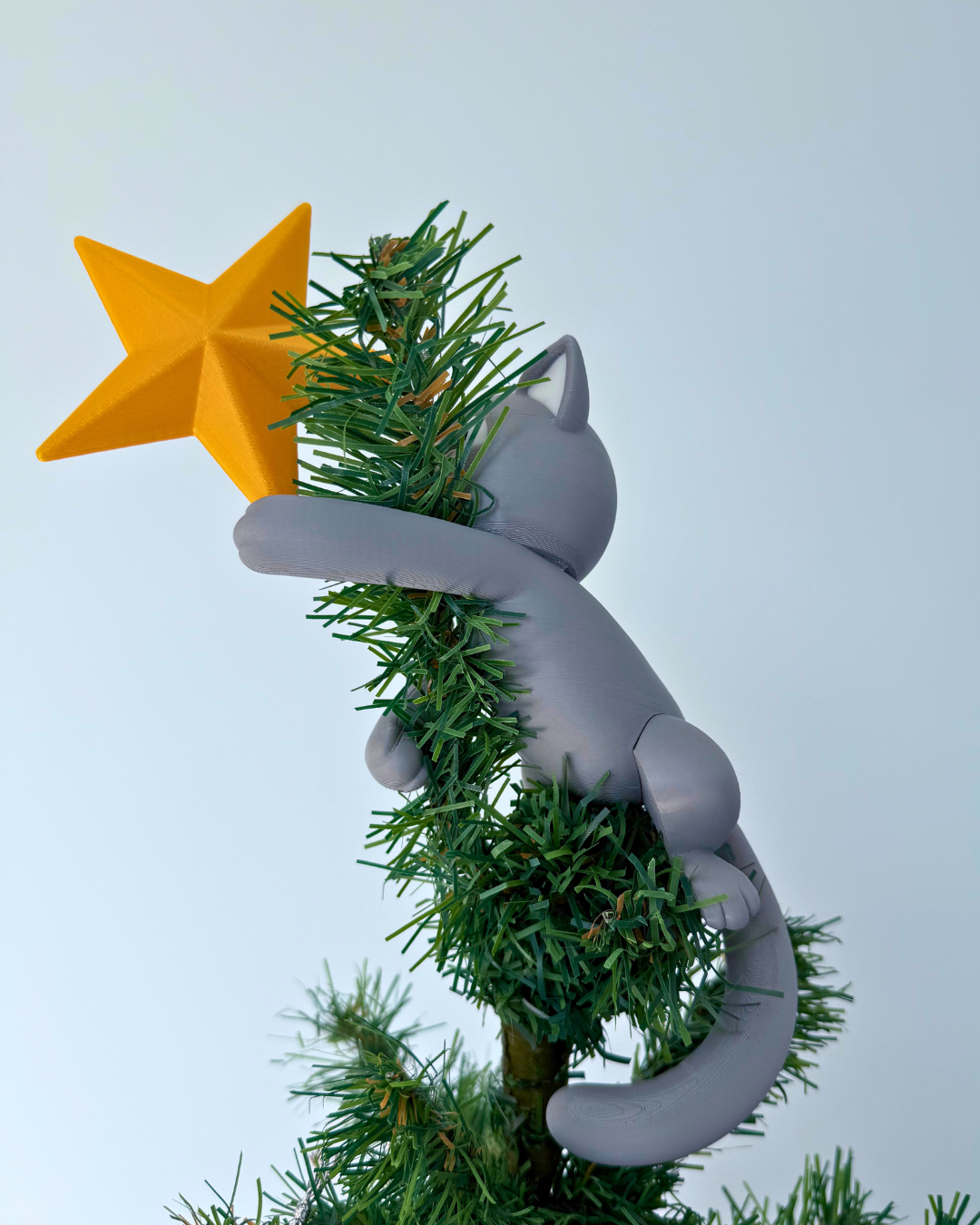 Yavru Kedi Yılbaşı Ağacı Dekoratif Yıldız