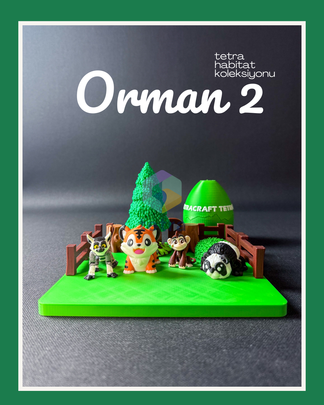 Orman 2 (Habitat Mini Hayvan Dekoratif Figür Koleksiyon) Seti
